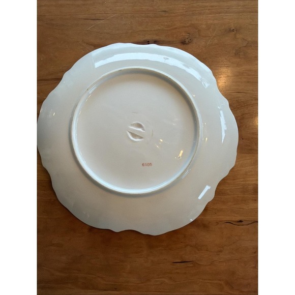 Antique European Porcelain Cabinet Plate c1890–1910 Gilt Pink Floral 6105 - Picture 8 of 8